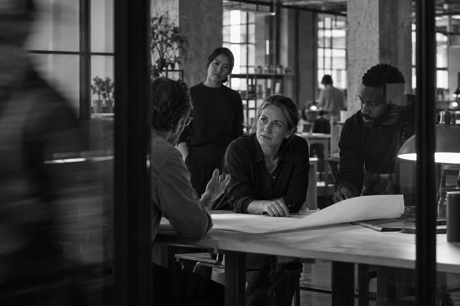 People reviewing a shared direction.
