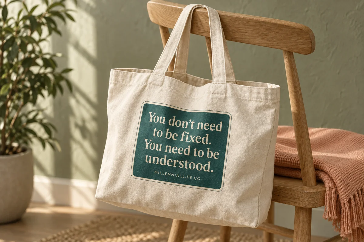 Understood / canvas carry for Millennial Life.