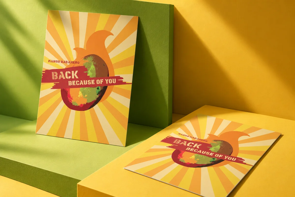 Mango Habanero / campaign print for Wingstop.
