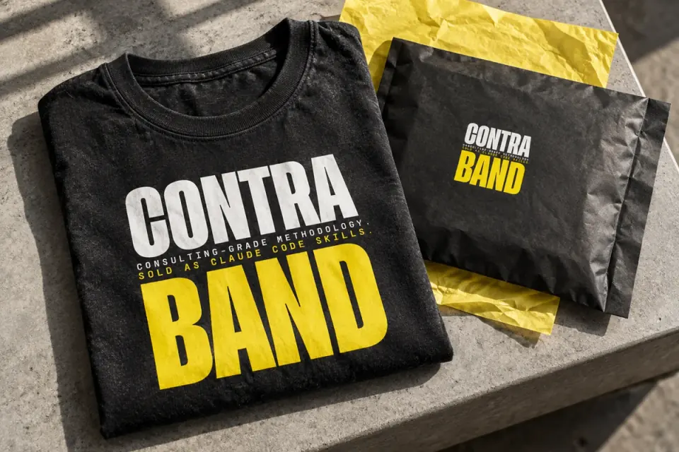 Screenprint garment and wrap for Contraband.