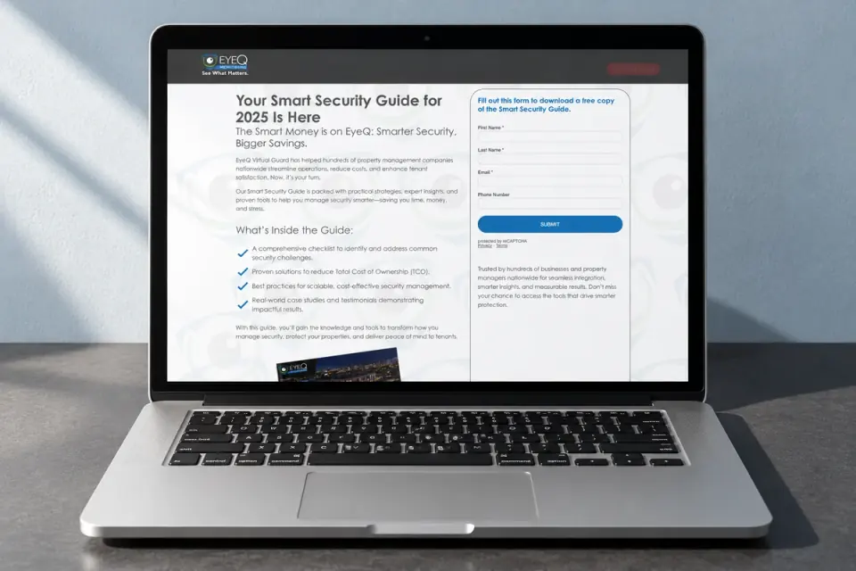 Smart Security Guide / laptop for EyeQ Monitoring.