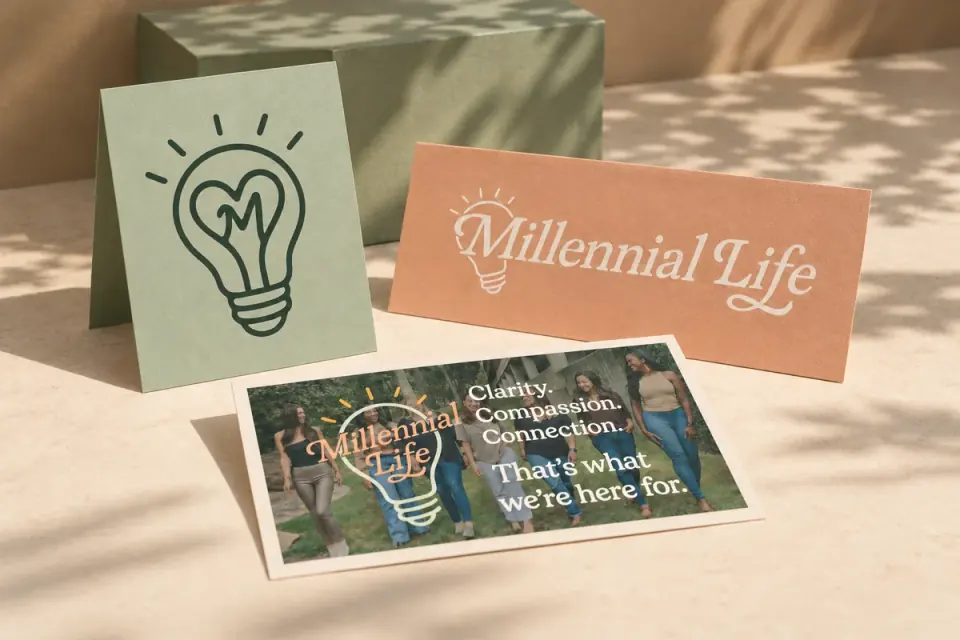 The identity / paper system for Millennial Life.