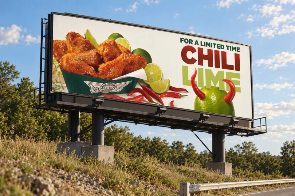 Chili Lime / outdoor campaign for Wingstop.